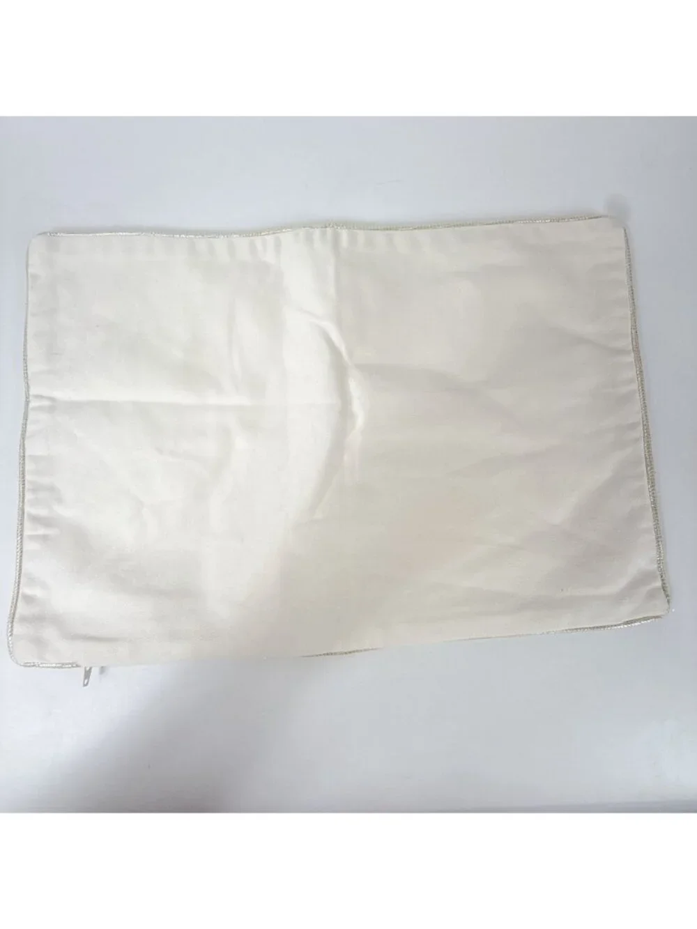 Crate & Barrel Cream Wintry Snowflake Embroidered Pillow Sham 18 x 12 Inches